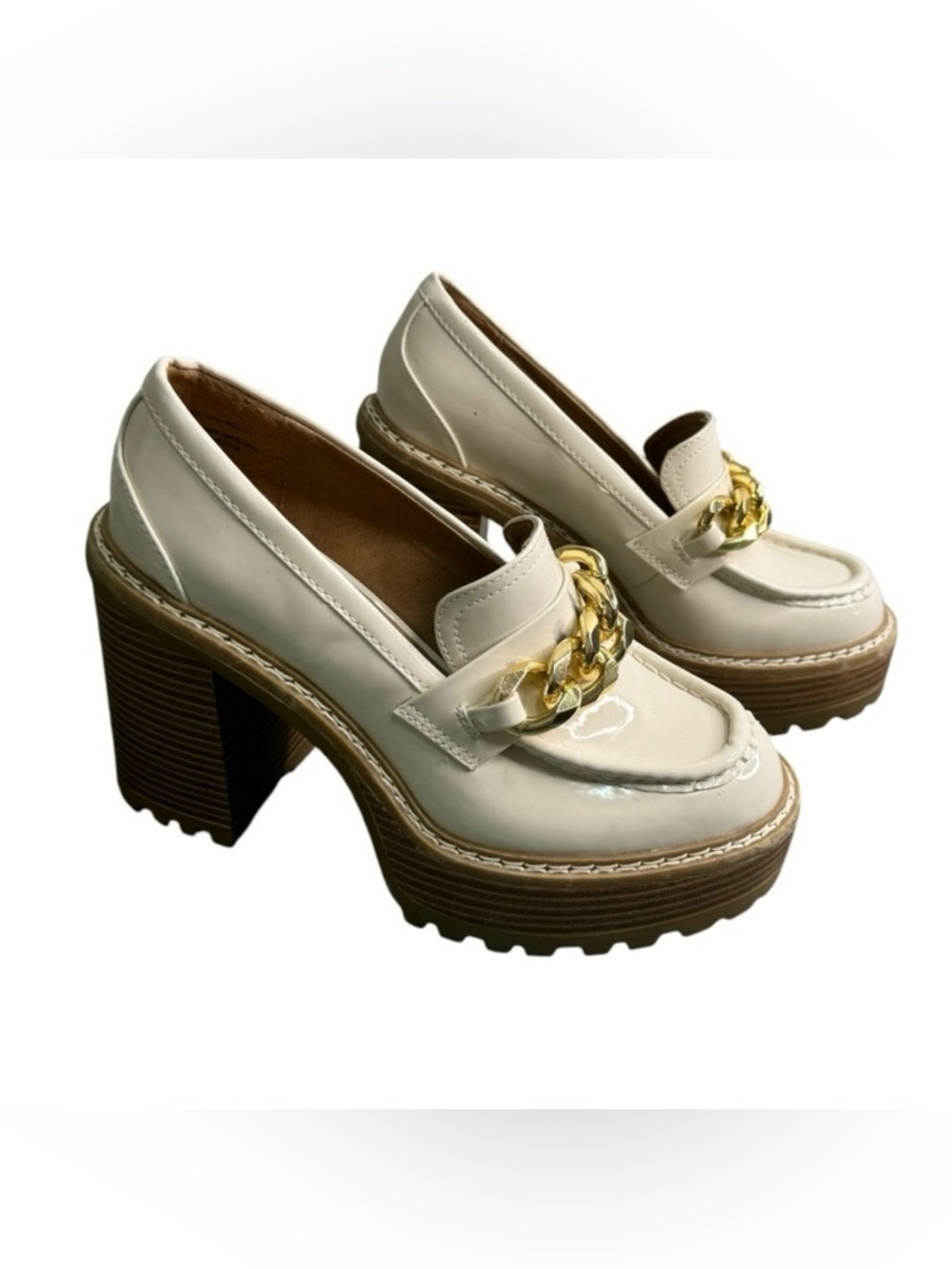 Madden Girl Womens Kassidy Platform Lug Sole Loafers Size 8.5